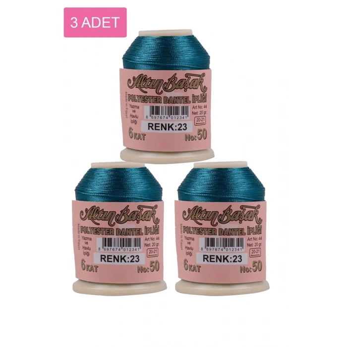 3 Adet Altınbaşak Oya ve Dantel İpi 20 gr - Biçomi - No: 023