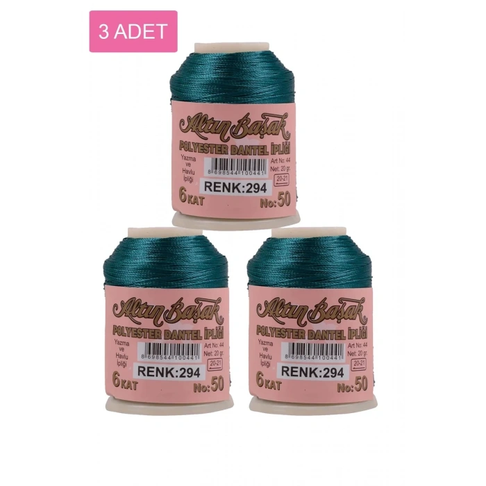 3 Adet Altınbaşak Oya ve Dantel İpi 20 gr - Biçomi - No: 294