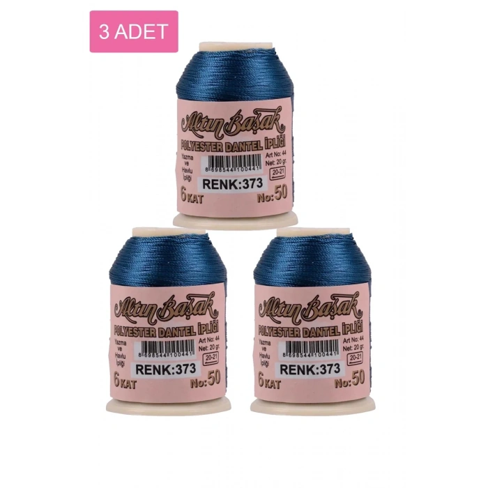 3 Adet Altınbaşak Oya ve Dantel İpi 20 gr - Biçomi - No: 373