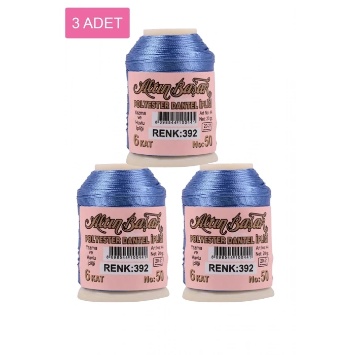 3 Adet Altınbaşak Oya ve Dantel İpi 20 gr - Biçomi - No: 392