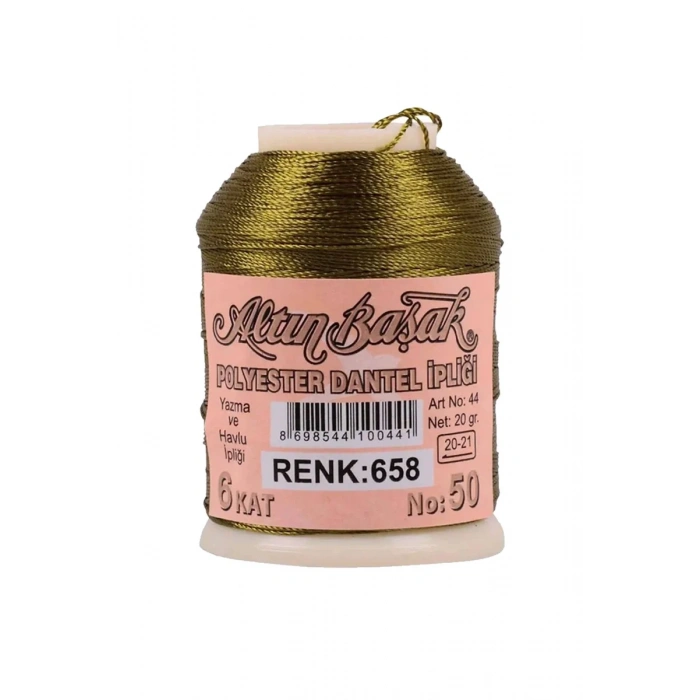 3 Adet Altınbaşak Oya ve Dantel İpi 20 gr - Biçomi - No: 658