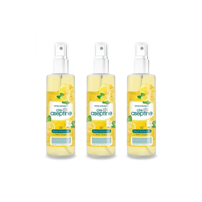 3 Adet Limon Kolonyası  Ev Ofis Pratik Kullanım Sprey 100ml
