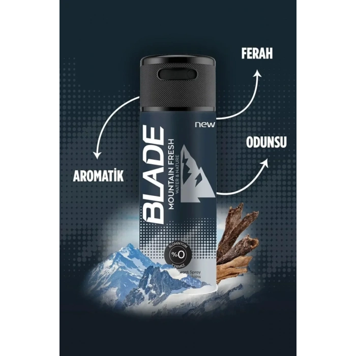 3 Adet Mountain Fresh Erkek Deodorant 150ml Leke Bırakmaz