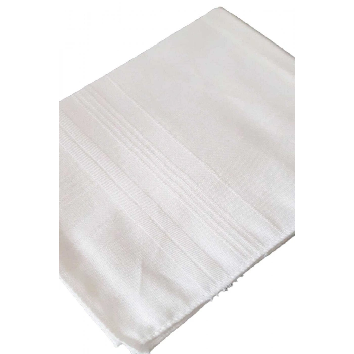 3’lü Özel Paket Premium Erkek Mendil Seti  %100 Pamuk 42x42 cm Beyaz