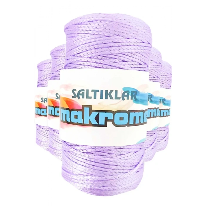 5 Adet Polyester Makrome İpi 3200 Lila 100 gr