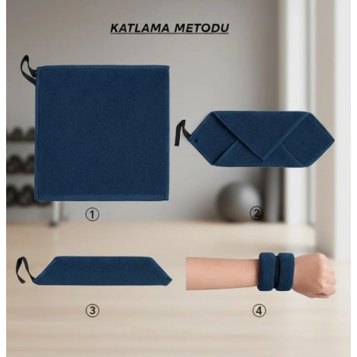Sporcu Havlu El Bilekliği Ter Havlusu Yumuşak Mikrofiber