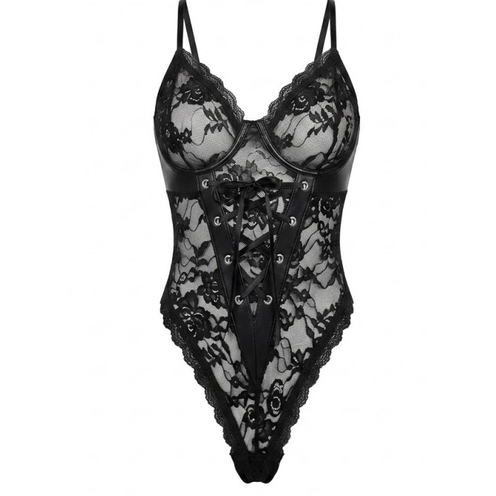 Bicomi Midnight Lace: Vücut Hatlarını Şekillendiren İp Detaylı Fantezi Body