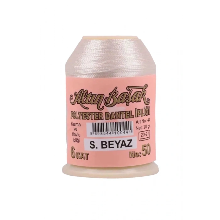 Altınbaşak Oya ve Dantel İpi 20 gr - Biçomi - No: Ş.BEYAZ