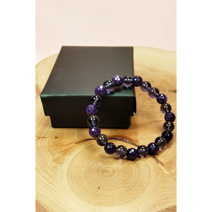 Ametist Doğal Taş Bileklik Kutulu