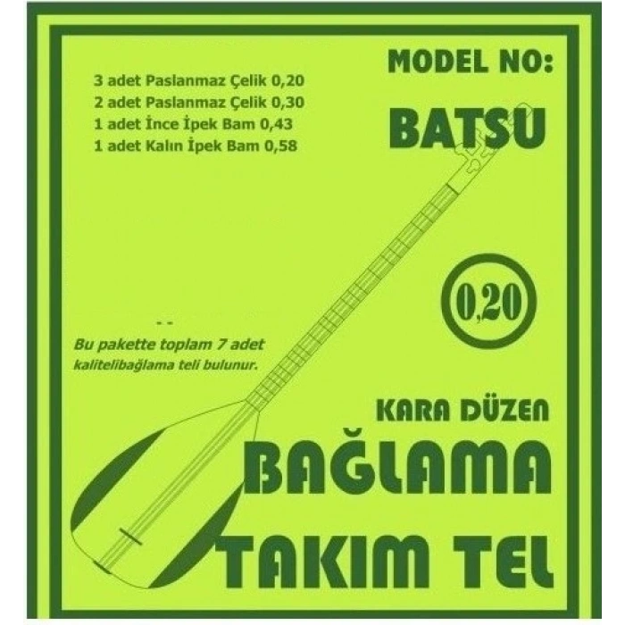Bağlama Aksesuar Tam Takım Tel 0.20 Batsu