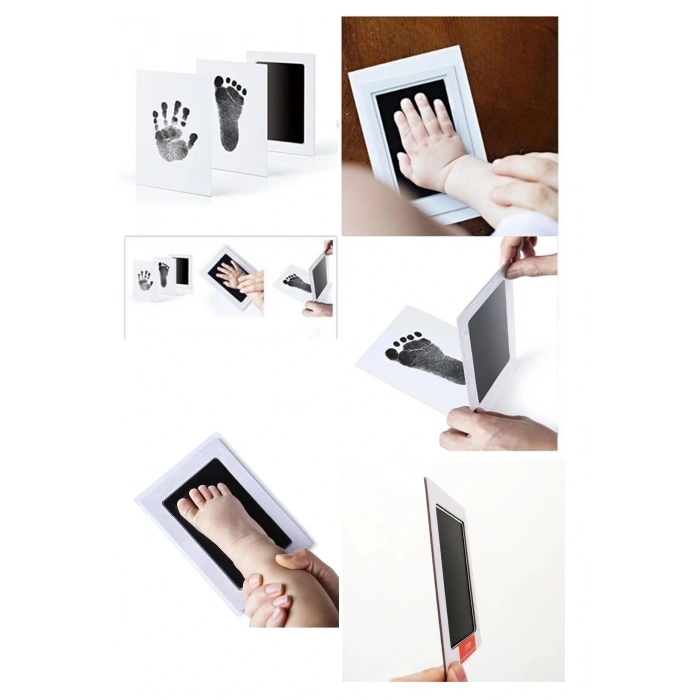 Bebek El Ayak Izi Fotoğraf Çerçevesi El Ayak İzi Kalıbı Seti