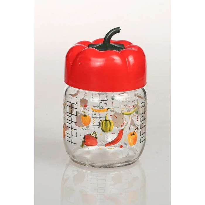 Biber Desenli Kavanoz 1000 Cc Biçomi-BD1000