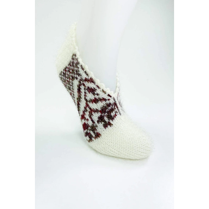 biçomi 2 Çift El Örgüsü Kışlık Şık Kadın Yün Patik Set 1