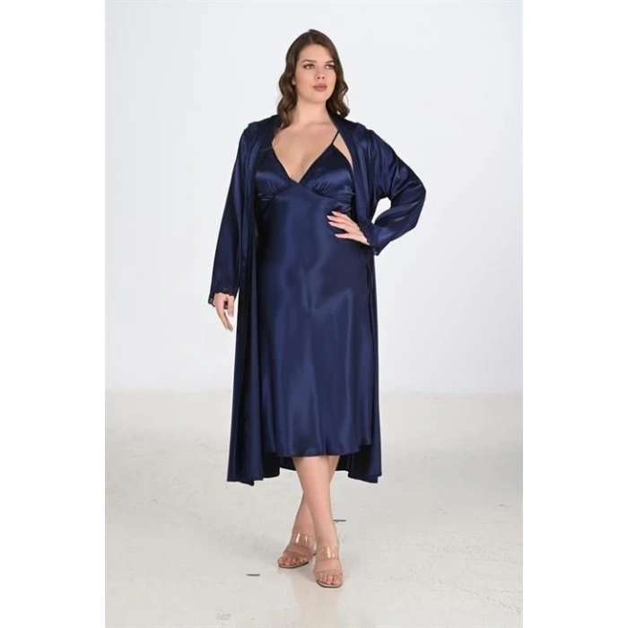 Bicomi 2li Lacivert Sabahlık Takımı Bigsize 6225