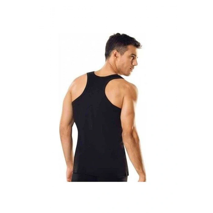 biçomi 3 adet Tutku Ribana Spor Erkek Siyah Atlet 0118