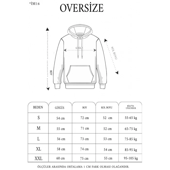 Biçomi 3 İplik Kapşonlu Sweatshirt Hoodie - Siyah