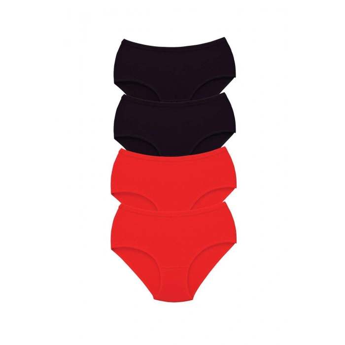 biçomi 4 Adet Tutku Kadın Yüksek Bel Bato Kalın Lastik Külot S1