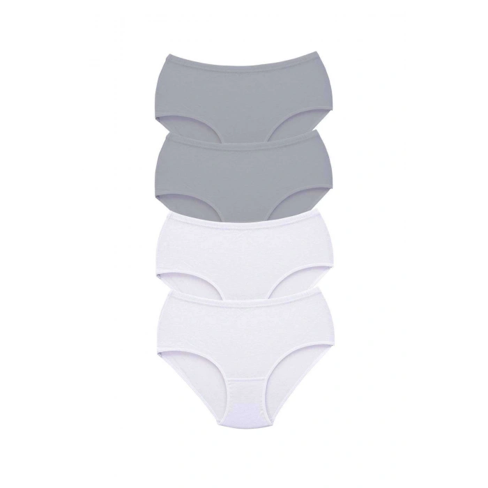 biçomi 4 Adet Tutku Kadın Yüksek Bel Bato Kalın Lastik Külot S10