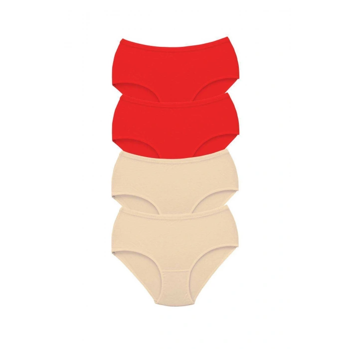 biçomi 4 Adet Tutku Kadın Yüksek Bel Bato Kalın Lastik Külot S5