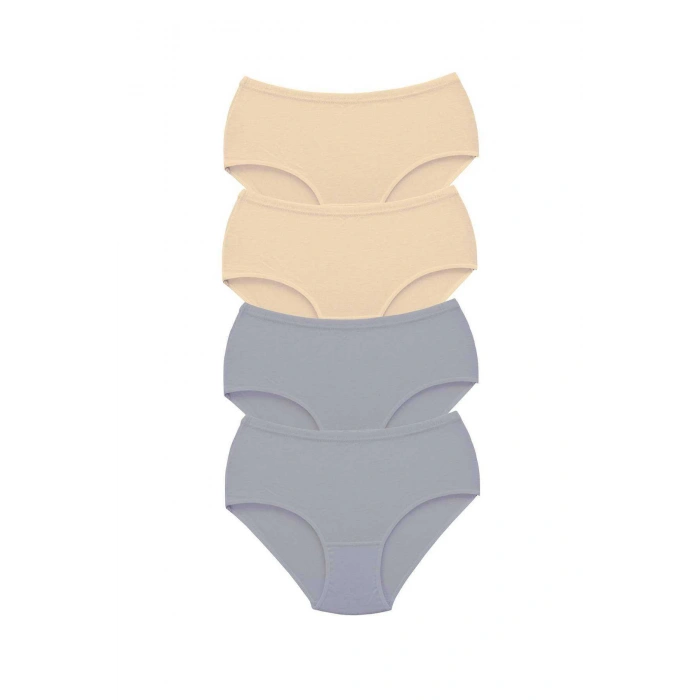 biçomi 4 Adet Tutku Kadın Yüksek Bel Bato Kalın Lastik Külot S8