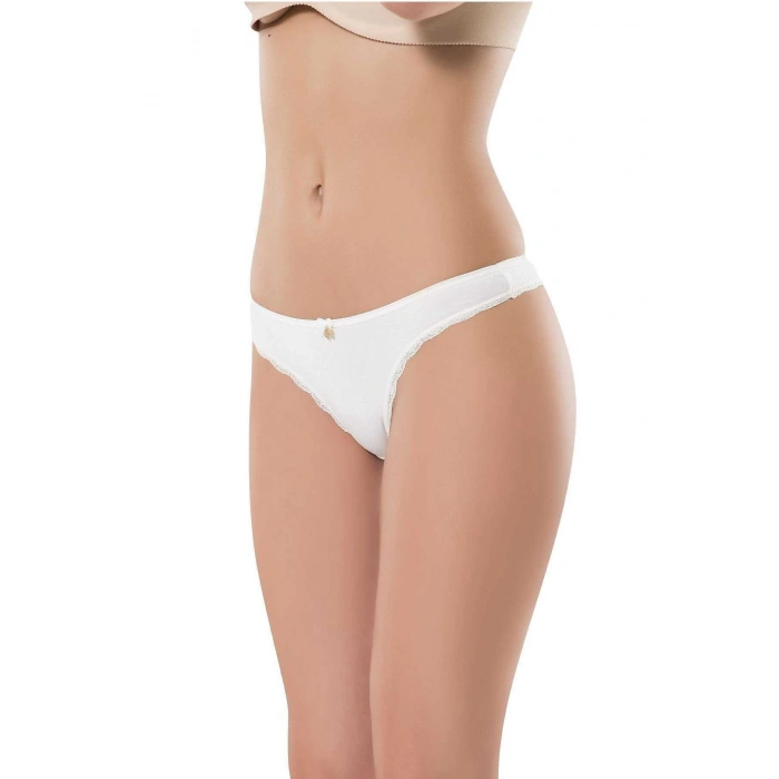 biçomi 5 Adet Pamuklu Kadın Klasik Dantelli String Tanga