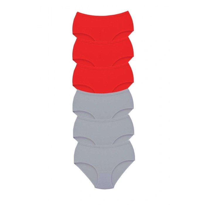 biçomi 6 Adet Tutku Kadın Yüksek Bel Bato Kalın Lastik Külot S6