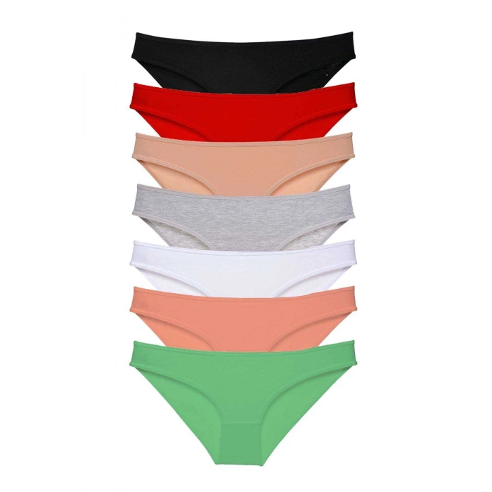 biçomi 7 adet Süper Eko Set Likralı Kadın Slip Külot Set 1