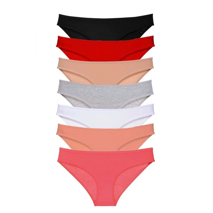 biçomi 7 adet Süper Eko Set Likralı Kadın Slip Külot Set 2