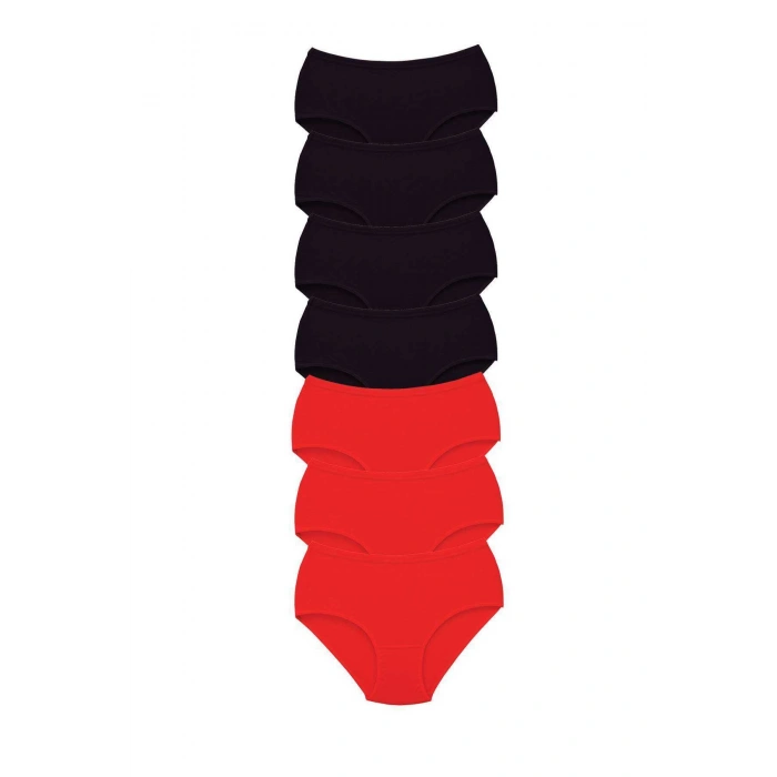 biçomi 7 Adet Tutku Kadın Yüksek Bel Bato Kalın Lastik Külot S1