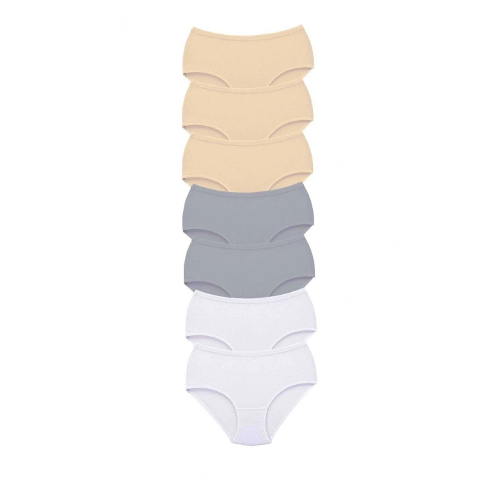 biçomi 7 Adet Tutku Kadın Yüksek Bel Bato Kalın Lastik Külot S20