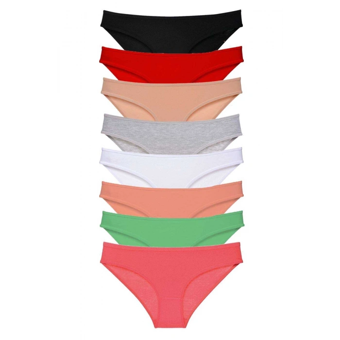 biçomi 8 adet Süper Eko Set Likralı Kadın Slip Külot Set 1