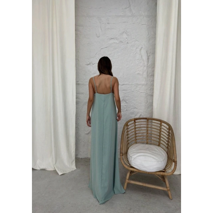 BİÇOMİ Aerobin uzun elbise çağla yeşili pt