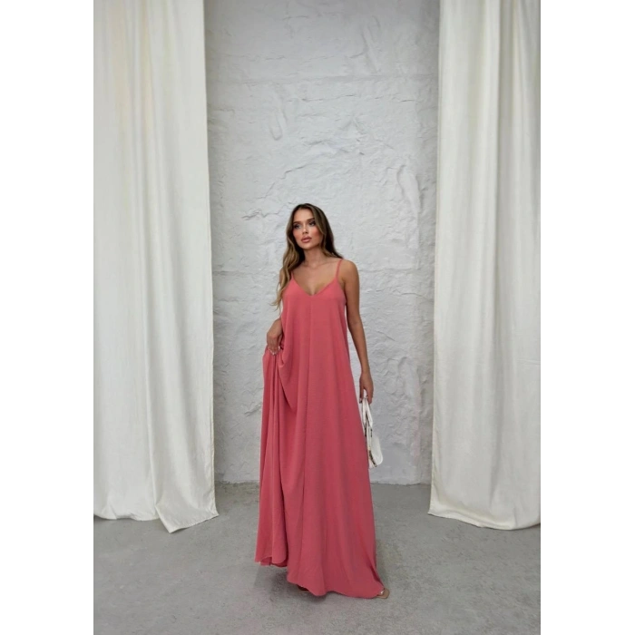 BİÇOMİ Aerobin uzun elbise pembe pt