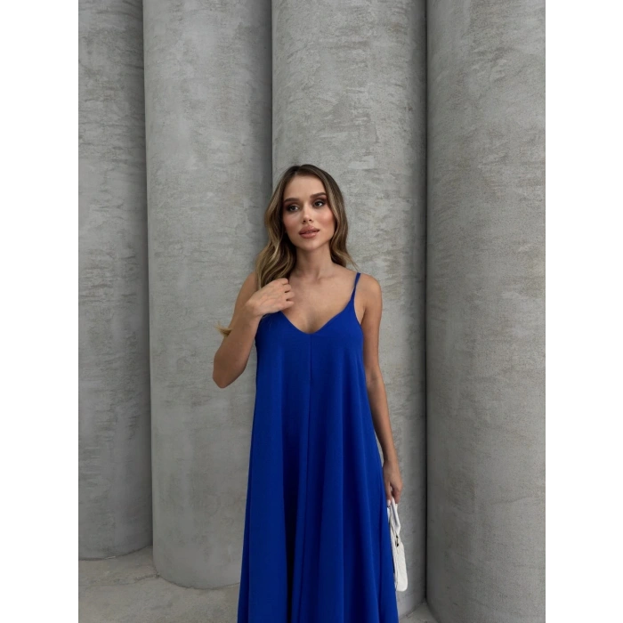 BİÇOMİ Aerobin uzun elbise saks mavisi pt