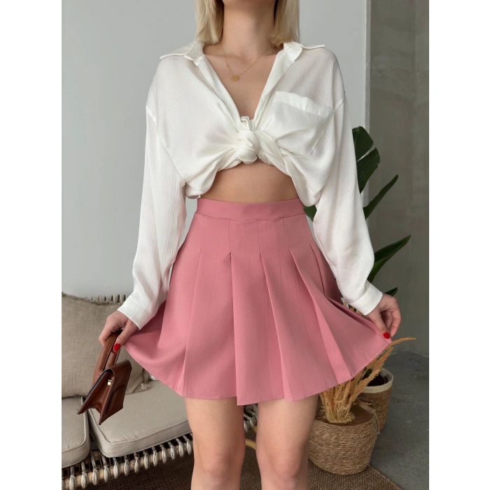 BİÇOMİ Atlas belden Pileli etek s24930