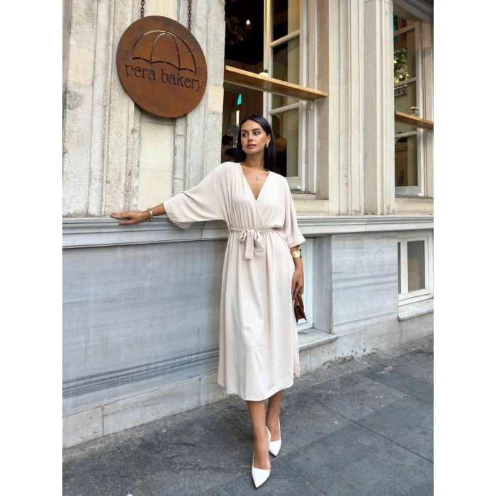 BİÇOMİ Ayrobin midi elbise