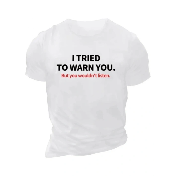 Biçomi Baskılı Oversize Bisiklet Yaka T-shirt - Beyaz