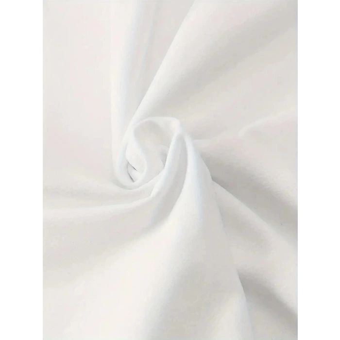 Biçomi Baskılı Oversize Bisiklet Yaka T-shirt - Beyaz
