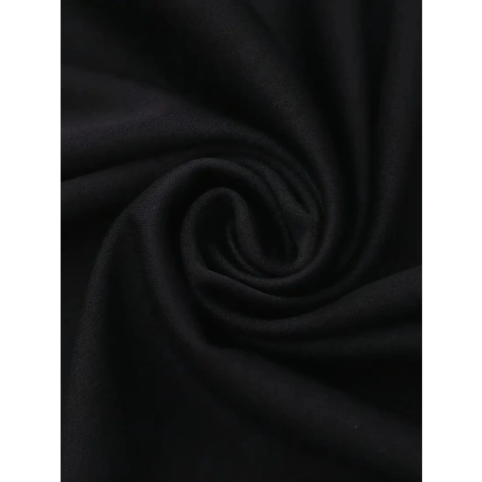 Biçomi Baskılı Oversize Bisiklet Yaka T-shirt - Siyah