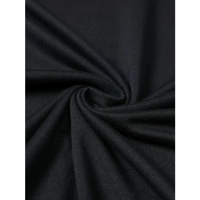 Biçomi Baskılı Oversize Bisiklet Yaka T-shirt - Siyah