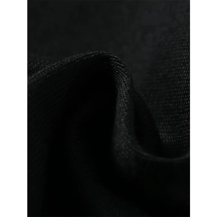 Biçomi Baskılı Oversize Bisiklet Yaka T-shirt - Siyah