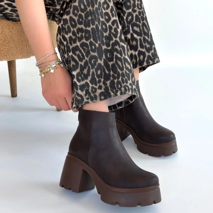 BİÇOMİ Belay Acı Kahve Nubuk Topuklu Bot