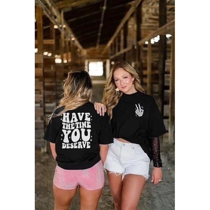 Biçomi Bisiklet Yaka Kısa Kol Baskılı T-shirt - Siyah