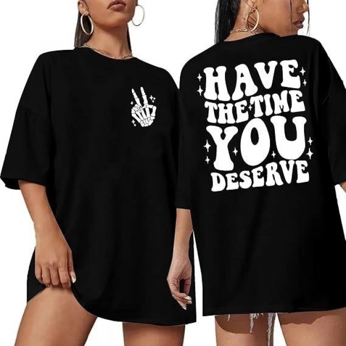 Biçomi Bisiklet Yaka Kısa Kol Baskılı T-shirt - Siyah