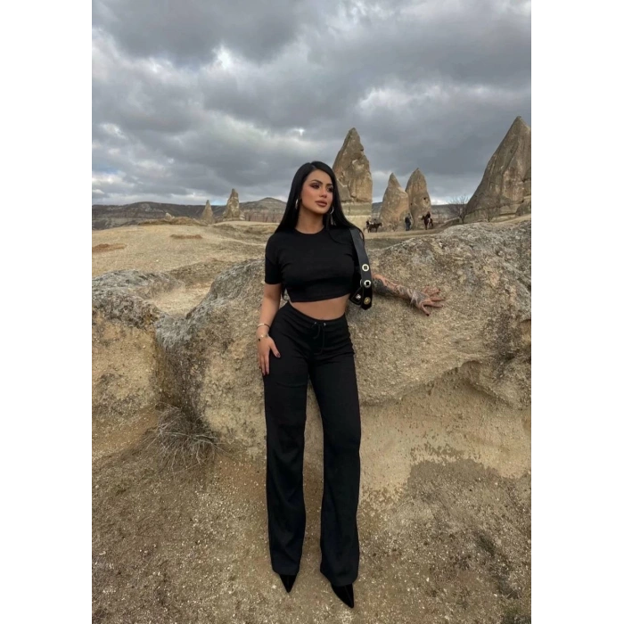 BİÇOMİ Bol paça pantolonlu alt üst takım