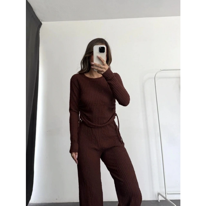 BİÇOMİ Bubble alt üst takım kahve pt510446