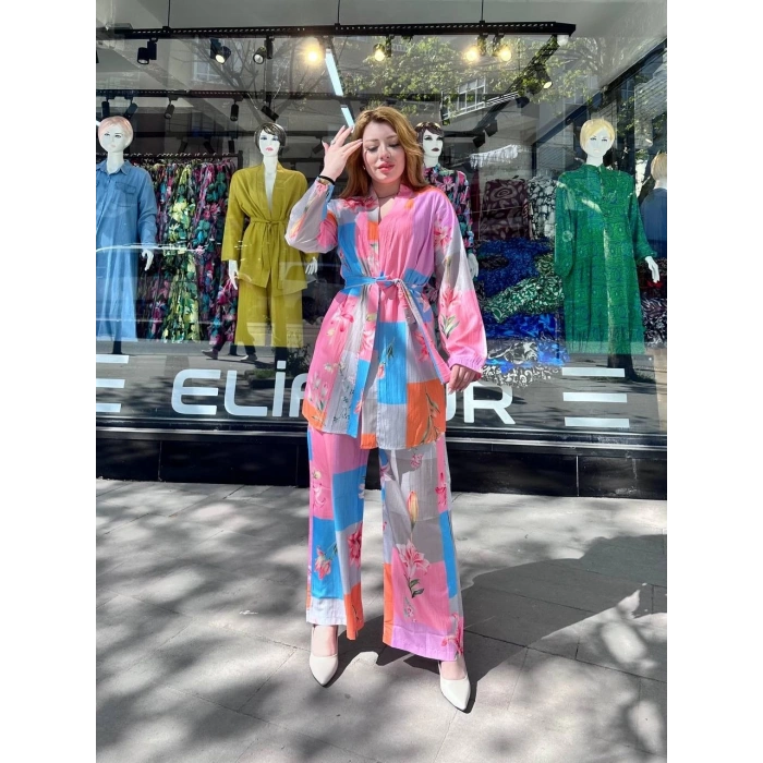 BİÇOMİ Ceketli baskılı takım