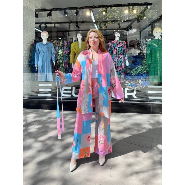 BİÇOMİ Ceketli baskılı takım