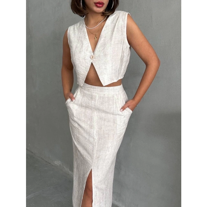 BİÇOMİ Çilek takım etek yelek