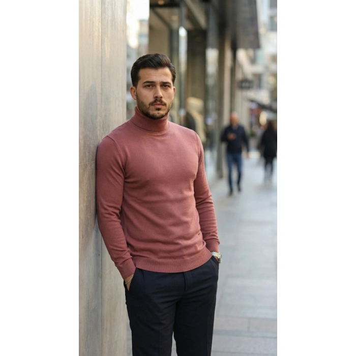 Biçomi Erkek Boğazlı Yaka Uzun Kollu Triko